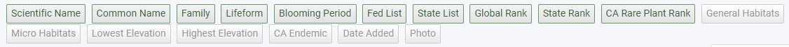 Search Results Column Buttons